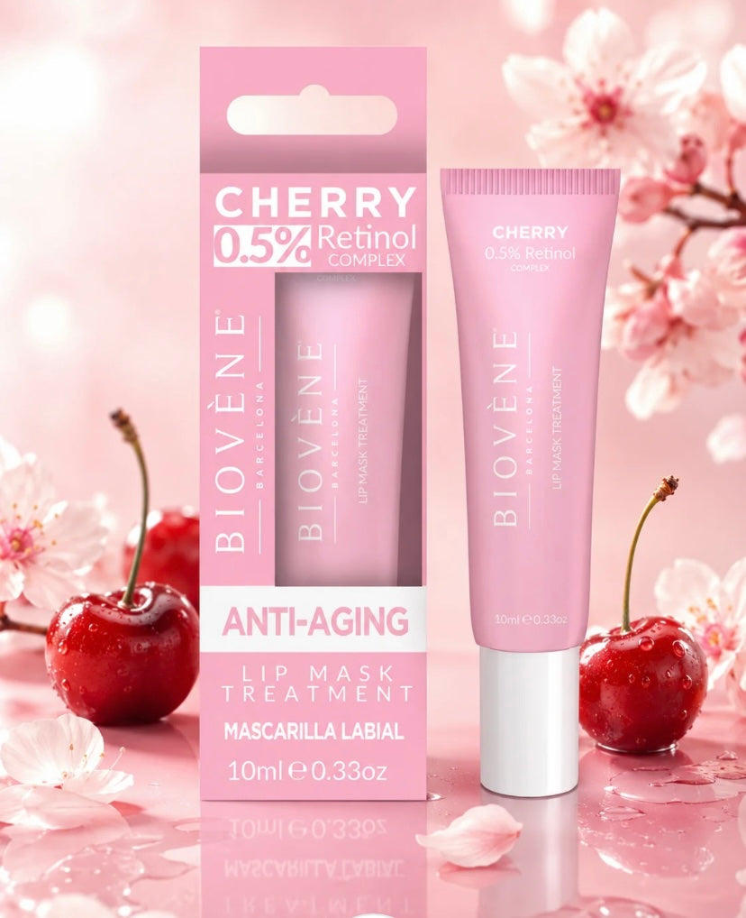 Masque à Lèvres au Complexe de Rétinol 0,5% à la Cerise – Biovène Barcelona