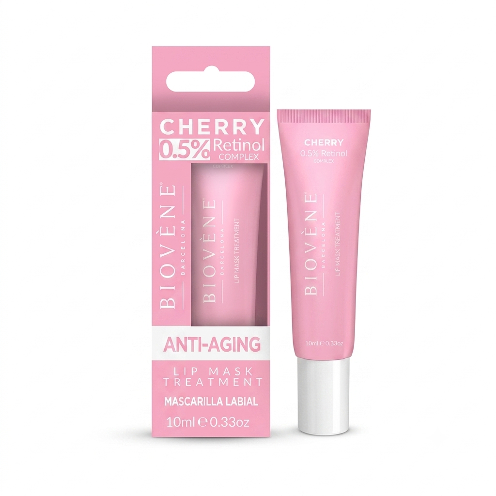 Masque à Lèvres au Complexe de Rétinol 0,5% à la Cerise – Biovène Barcelona